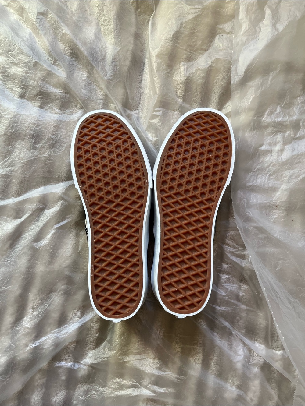 NEVER WORN PLATFORM Vans Checkerboard Slip-On Sneakers - Black & White - Picture 4 of 5
